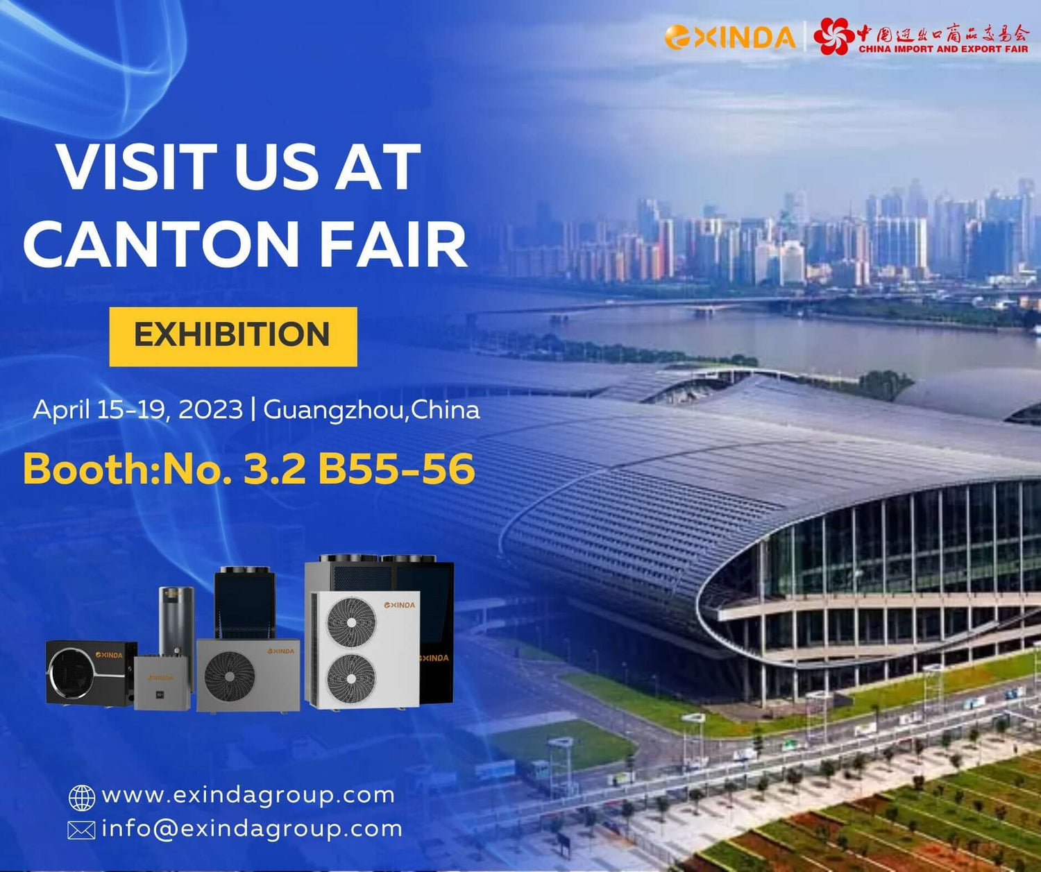 Exinda Showcases Game-Changing R290 Heat Pump at the 133rd Canton Fair - EXINDA