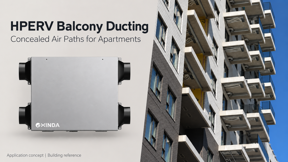 HPERV Balcony Ducting — Apartment Installation Concept
