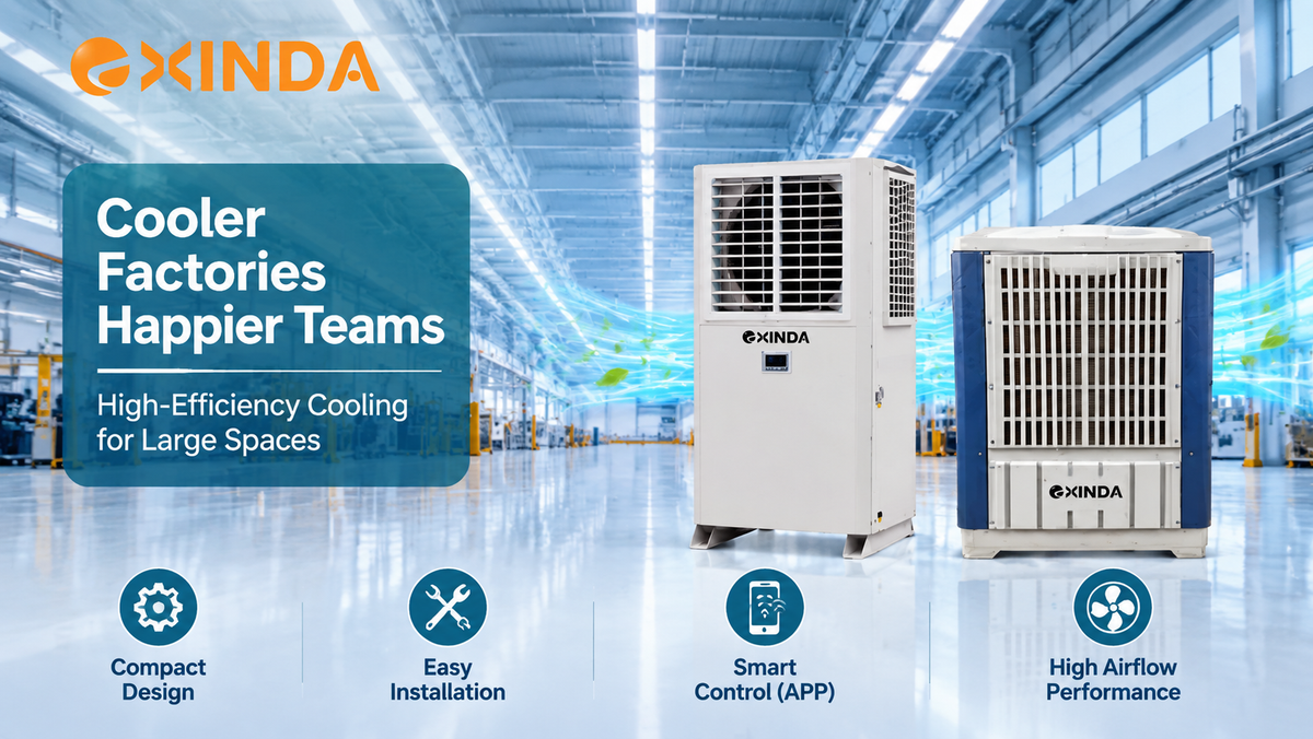 EXINDA Industrial Evaporative Cooling Air Conditioner | Factory & Warehouse Cooling System