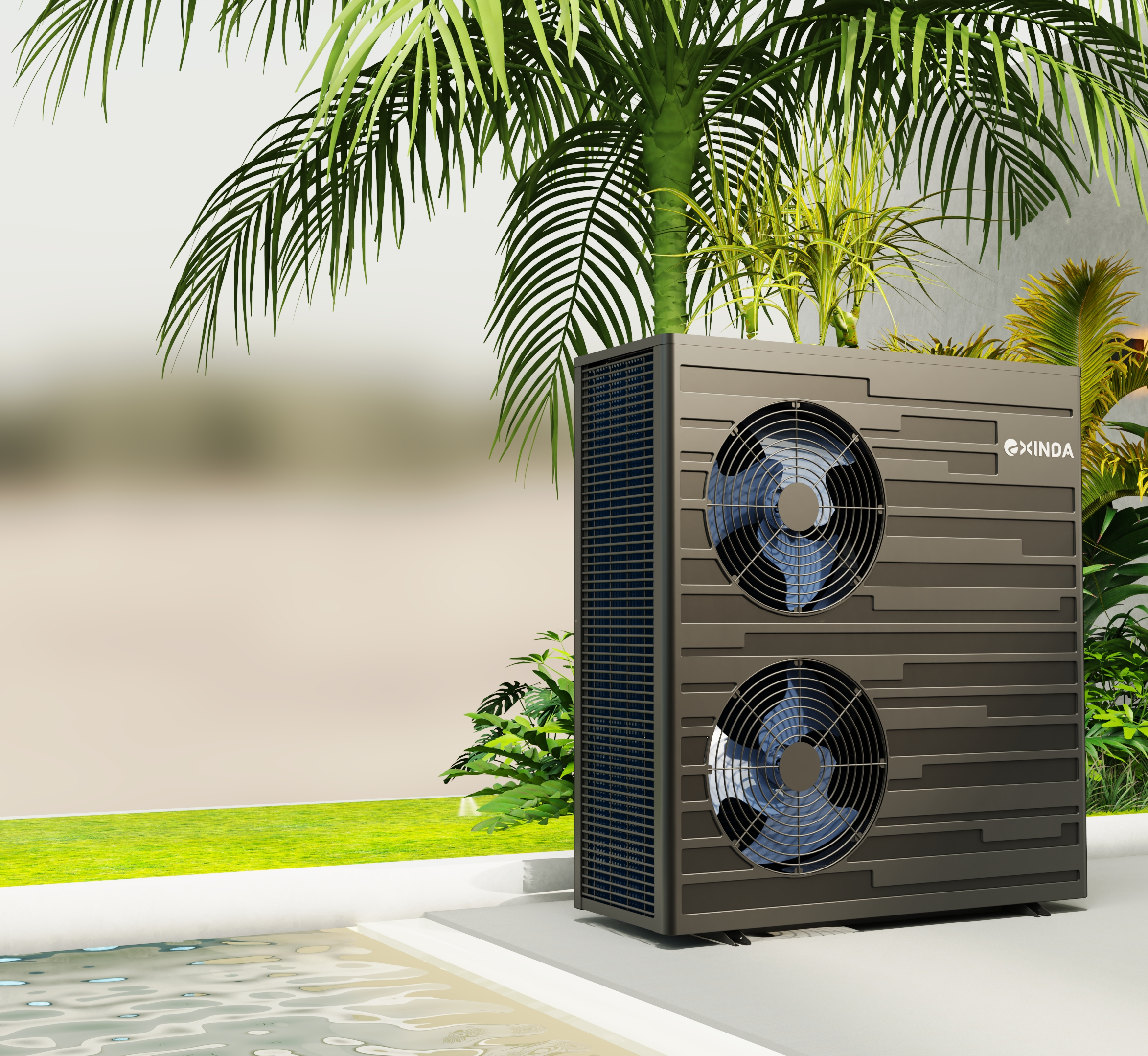 12KW-18KW Powerful Heating Heat Pump for Domestic Swimming Pools 220-240V~ /1Ph~50Hz