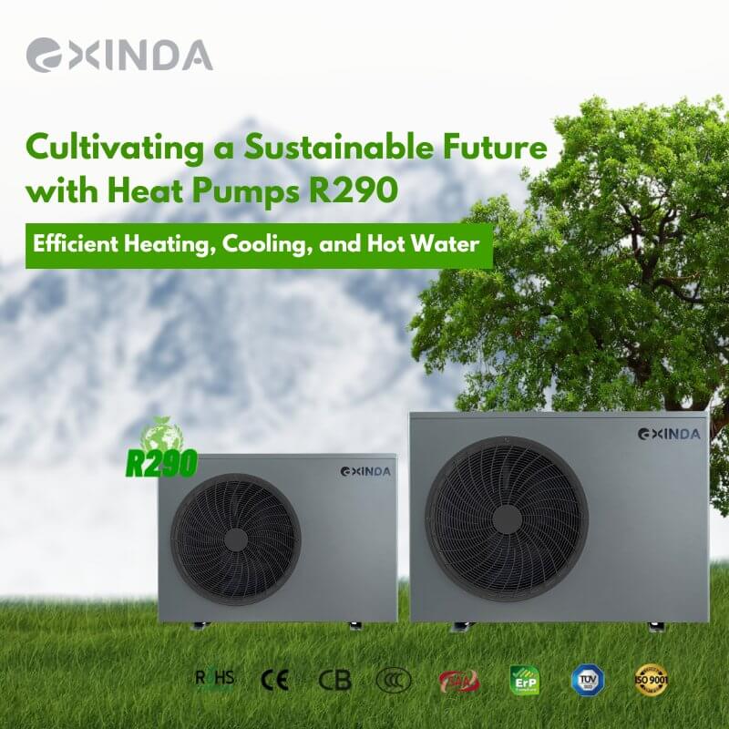 EXINDA engineering team reviewing heat pump products and applications