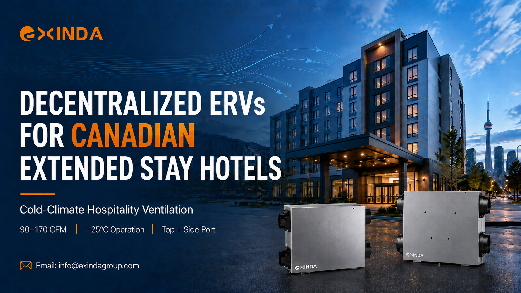 Decentralized ERV in Canada for Extended Stay Hotels