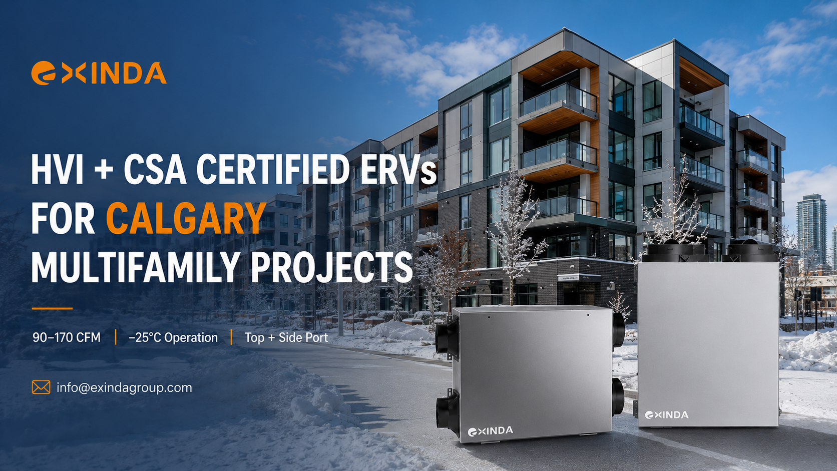 HVI and CSA Certified ERVs for Calgary Multifamily Projects|Exinda