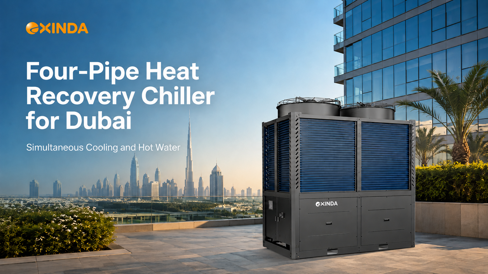 EXINDA Four-Pipe Heat Recovery Chiller in Dubai Commercial Building