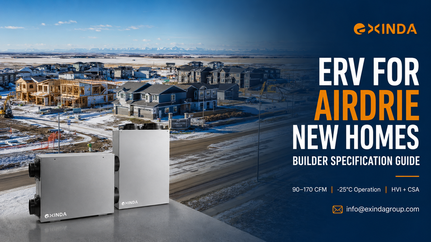 ERV for Airdrie New Homes: What Builders and HVAC Contractors Should Specify