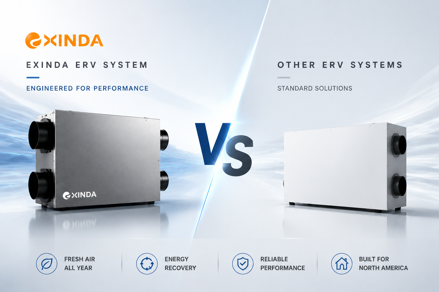 EXINDA vs LIFEBREATH ERV SYSTEM REVIEW comparison of ERV systems with performance features.