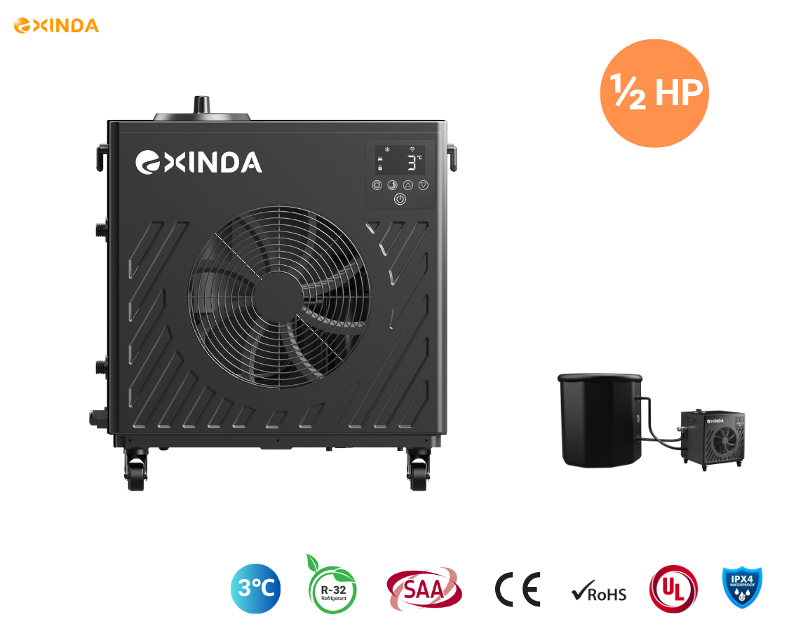 0.5 HP Cold plunge Chiller – With Wi-Fi Control, 3-stage Filtration