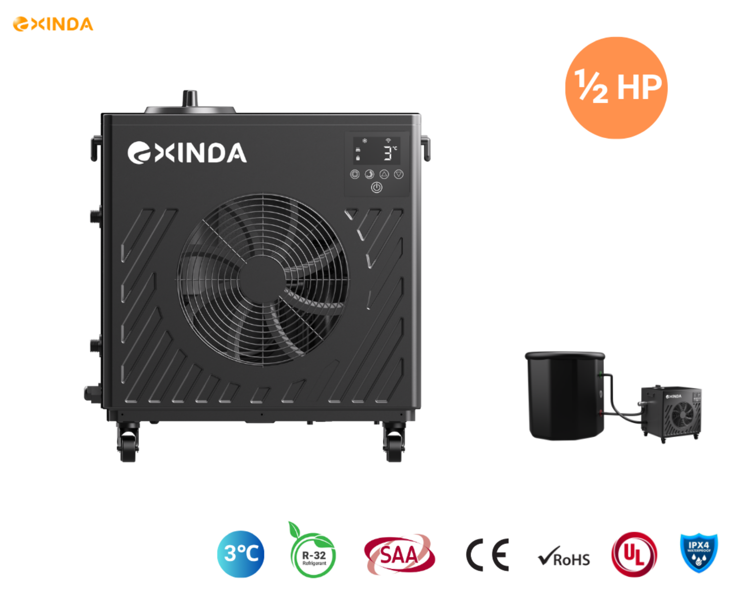 0.5 HP Cold plunge Chiller – With Wi-Fi Control, 3-stage Filtration