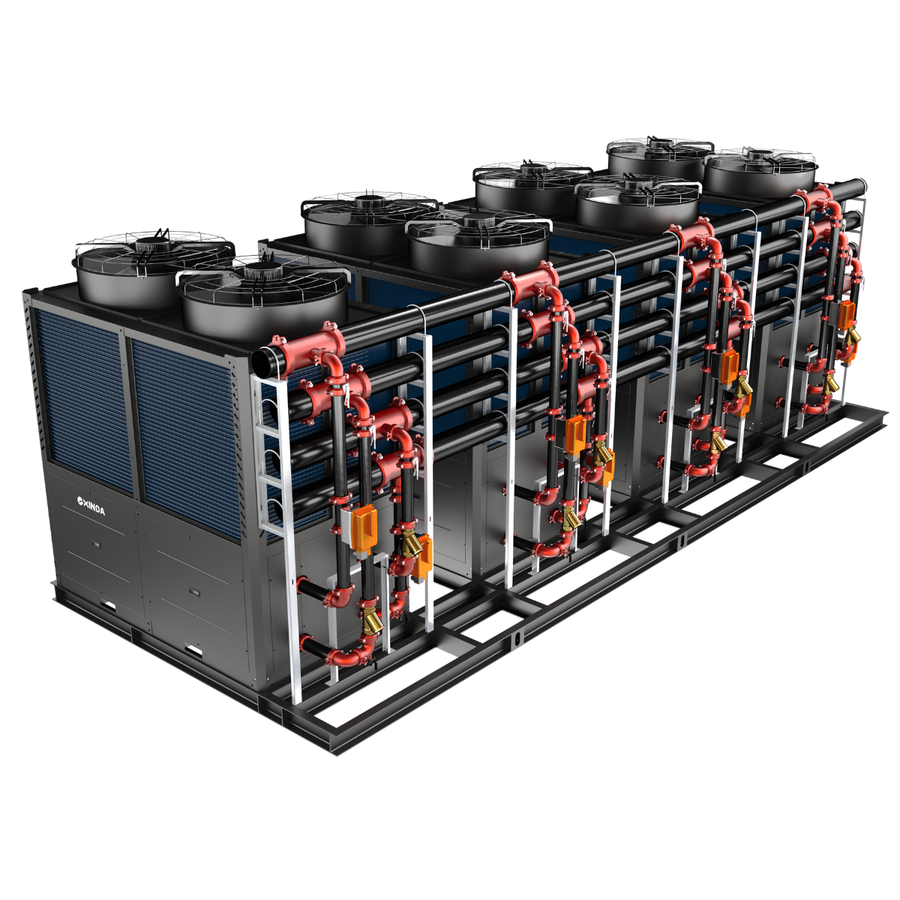 EXINDA FLEX 40 Ton R454B Four-Pipe Modular Heat Pump Chiller