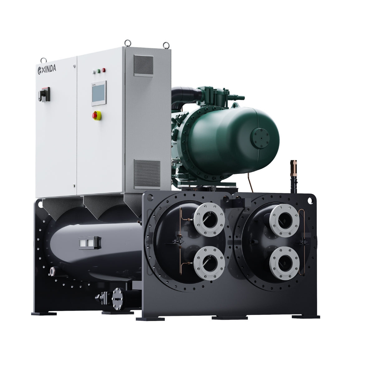 EXINDA 95.8RT Cooling / 140.2RT Heating R515B Inverter Water-Cooled Screw Heat Pump Chiller